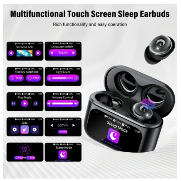 NEW Aptkdoe Bluetooth 5.4 In Ear Smart Touch Ear Buds - Picture 5 of 8